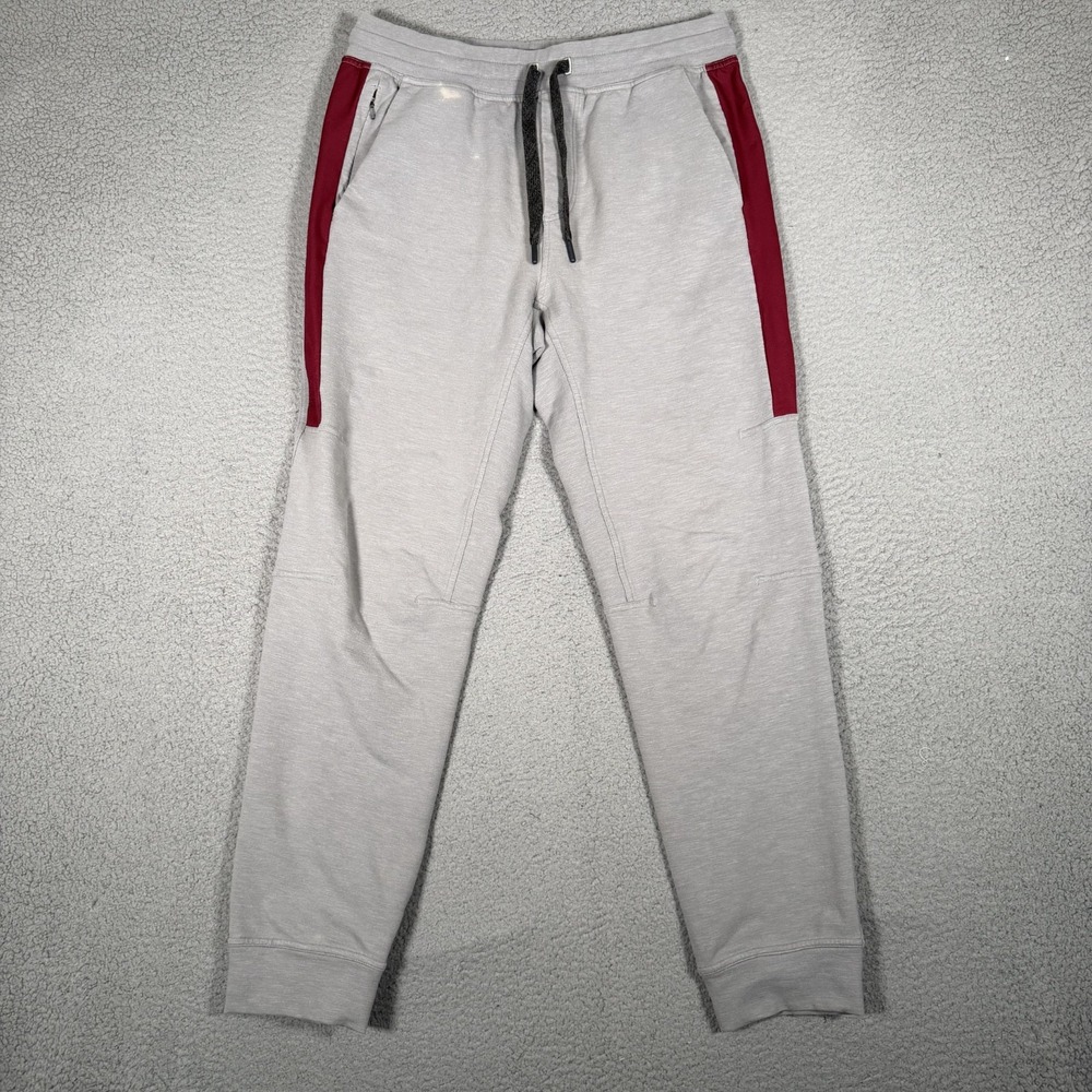 Lululemon Pants Mens Large Gray Sweatpants Elastic Waist Drawstring Jogger Logo